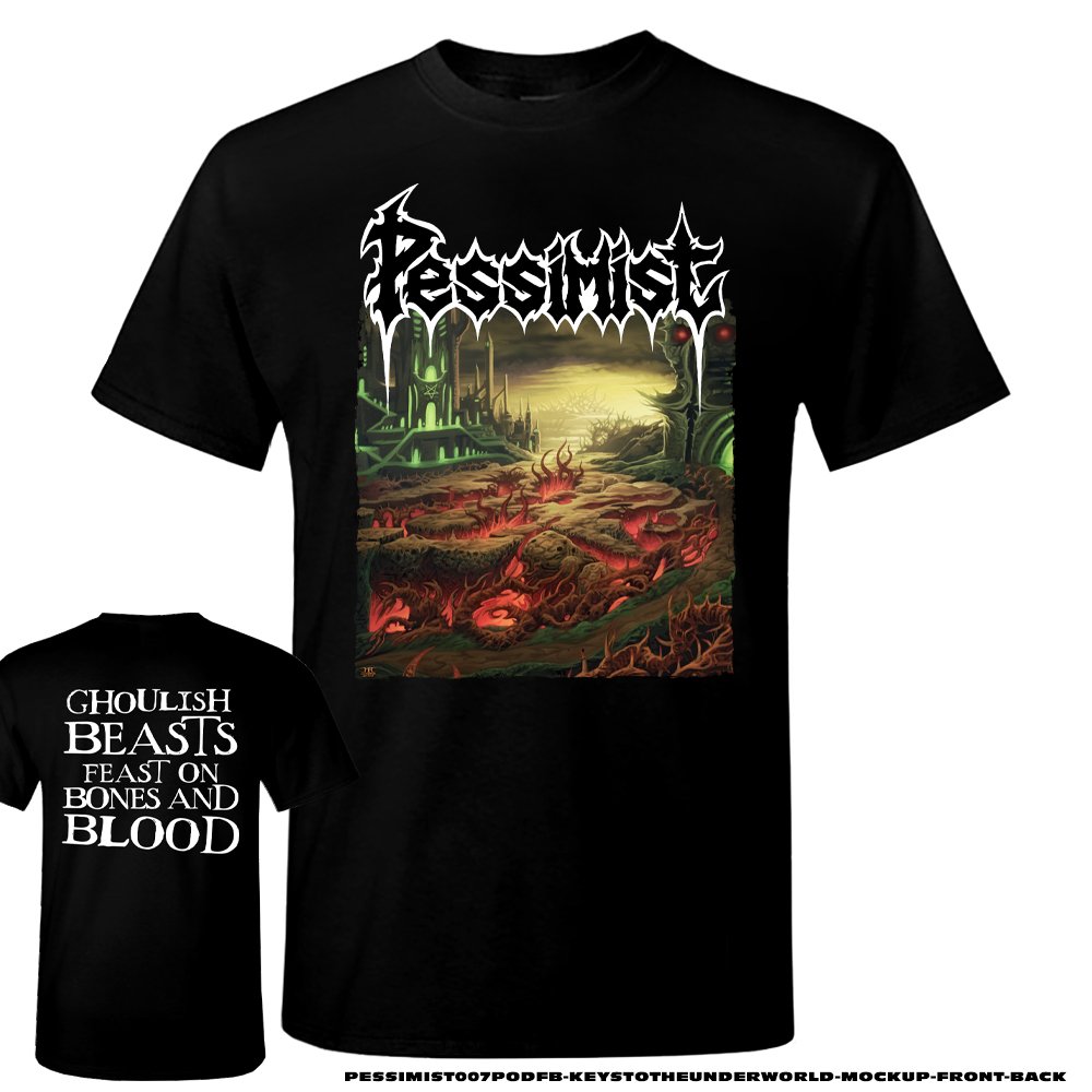 PESSIMIST Keys to the Underworld T-shirt (Front)